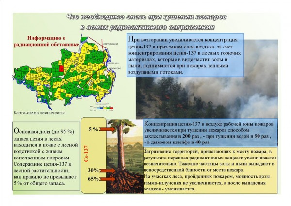 Что необходимо знать при тушении пожаров в зонах радиоактивного загрязнения
